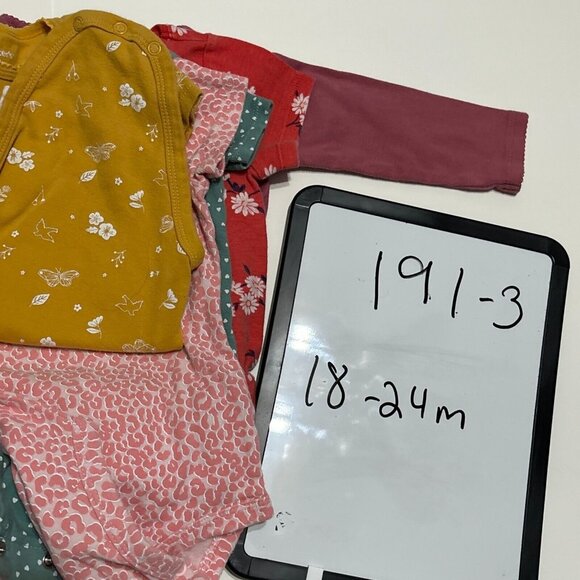 Baby Girl Clothes Lot 7 Pc Bundle Bodysuits Disney Old Navy Carter's 18-24 M - Picture 6 of 6
